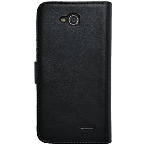 Slabo Flip Case Cover in Bookstyle für LG L90 – TOP QUALITÄT – schwarz | black - 4