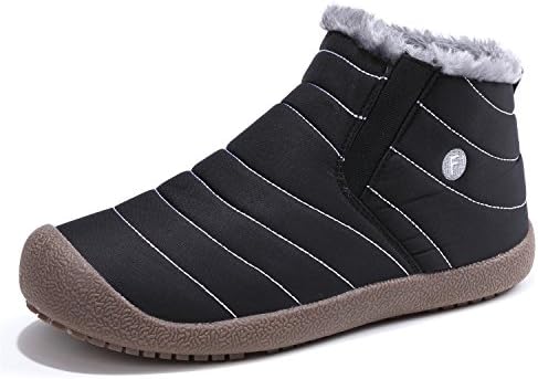 Schuhchan Winter Snow Boots Faux Fur Ankle Outdoor Boots Waterproof Short Shoes for Men and Women