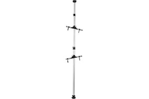 WILTEC Teleskopowy uchwyt rowerowy na 2 rowery co 20kg oszczędzający miejsce regulowany w zakresie 160-340cm z ramionami obrotowymi 360°