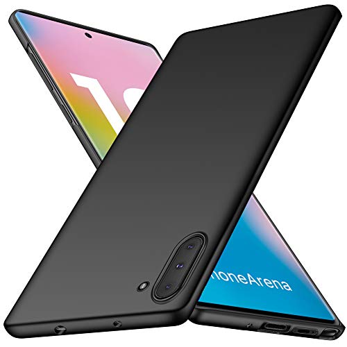 TopACE Coque pour Galaxy Note 10 Phone Anti Choc Anti Rayure Coque Mat Ultra Fine Slim Dure pour Samsung Galaxy Note 10, Etui de Protection pour Une Meilleure Adhérence Noir