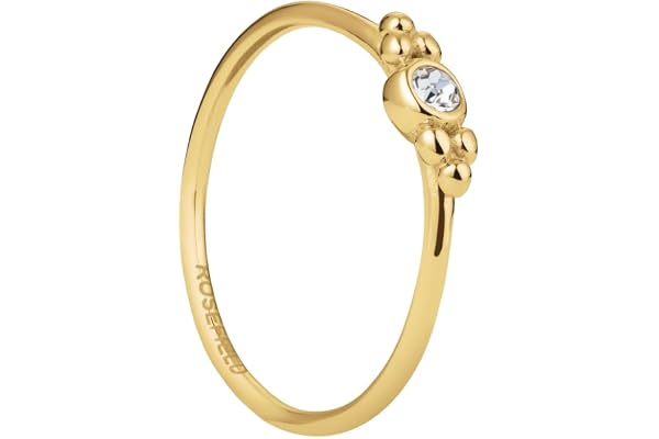 Rosefield Essentials Dam 14K Guldpläterad Ring Enkel Chaton