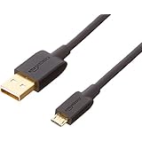 AmazonBasics USB 2.0 A-Male to Micro B Cable, 3 feet, Black