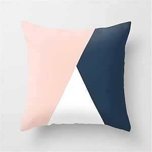 blush and navy pillows