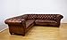 Produktbild Chesterfield Ecksofa, in Hand Antik Braun Leder