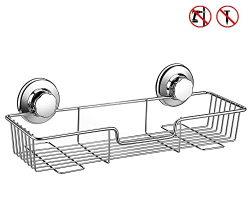 ARCCI Küchen Badezimmer rostbeständige rechteckige Lagerungssaugnäpfe Duschkorb, Saugnapf, Edelstahl