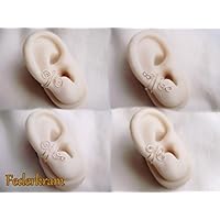 Ohrschmeichler Versilbert Ohrschmuck earcuff Ohrklemme Ohrclip, ohne Piercing Loch Nickelfrei