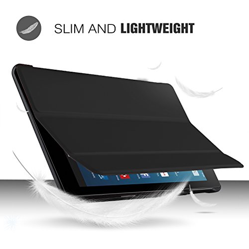 Amazon Fire 7-Hülle (7-Zoll-Tablet, 7. Generation – 2017), IVSO Ultra Schlank Ständer Slim Leder zubehör Schutzhülle perfekt geeignet Für Das neue Fire 7 (2017), 17,7 cm (7 Zoll) Display Tablet, Schwarz - 4