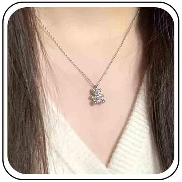 Collana Con Ciondolo A Forma Di Orso | Gioiello In Oro Per Uomo E Donna, Design Romantico - Foto 12