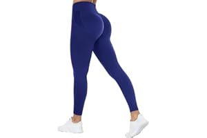 TAYOEA Leggings Deportivos de Compresión para Mujer Yoga Largo Slim Fit Fitness Gym Pantalones Opaco Scrunch Butt Yoga Pantalones Seamless Push Up Cintura Alta Entrenamiento Fitness Jogging