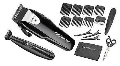 HIGH QUALITY BABYLISS MENS PRO TURBO POWER TRIMMER CLIPPER HOME GROOMING GIFT SET KIT