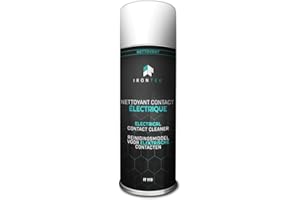 IRONTEK LUBRIFIANTS HAUTE QUALITE Nettoyant Contact Électrique | IRONTEK | 400ml | nettoyant Contact électrique, Spray Contact | Élimine humidité & Corrosion, Film Protecteur | Usage Pro & Particulier, Rapide & Efficace