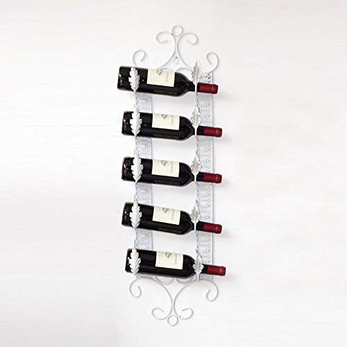 Preisvergleich Produktbild HJHY® Weinregal Hängen Weinregal Wein Display Ständer Wohnzimmer Weinkühler Kreative Europäische Eisen Boutique / Maison / Bar (Farbe : Weiß, größe : M)