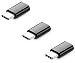 Produktbild on-net USB-C auf Micro USB Adapter | 3 x USB Typ C Input Micro-USB Stecker Connector Converter Konverter USB | Für eine problemlose Verbindung - Datenkabel & Ladekabel für MacBook Pro, MacBook (Schwarz)