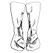 Produktbild jinhua1 Hohe Socken Outdoor Sports Men Women High Socks Stocking Illustration Cartoon cat Cartoon cat Ink Black Calm idea Design Tile Length 19.7"(50cm)