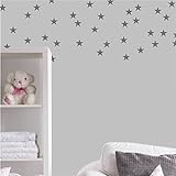 Wandaufkleber DIN A4 Bogen mit 35 mini Sternen je 4cm Wandtattoo Wandsticker Sticker Wanddeko Kinderzimmer Fliesenaufkleber Star