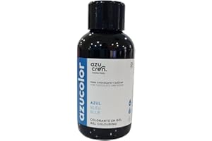 Azucren - AZUCOLOR - Colorant Alimentaire Concentré pour Pâtisserie - Colorant pour la Cuisson de Gâteaux, Décoration de Glaçages, Macarons, Biscuits, Bonbons, Sucre et Chocolat - 50 Gr (Bleu)