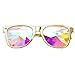 Produktbild SHOBDW Sonnenbrille Neu Kaleidoskop Gläser Rave Festival Party EDM Sonnenbrille Beugungslinse (Gold)