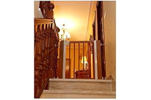 MUNDIBEBÉ Barrera de seguridad para escaleras y puertas, de madera, seguridad para el bebé
