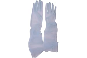 Hoseirty Lange Damen-Handschuhe aus Tüll, für Hochzeit, Party, Braut, 69,8 cm, Ellenbogenlänge, Vintage, durchsichtig, für Teeparty, Abend, Abschlussball, Opernparty