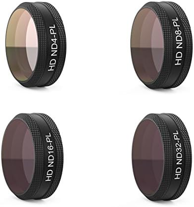 Lommer Filter for DJI, PGYTECH 4Pcs ND4-PL ND8-PL ND16-PL ND32-PL Filter Kit Lens Filter Camera Accessories for DJI Mavic Air RC Quadcopter