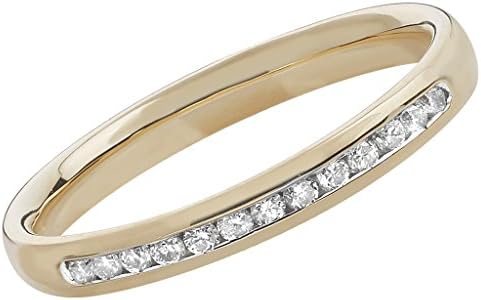 Genuine 9ct Gold Diamond Eternity Ring 1/3 Channel Set 2.7mm