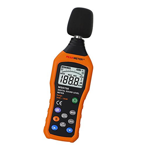 Preisvergleich Produktbild MagiDeal Peakmeter Ms6708 Schallpegelmesser Schallpegelmessgerät Digitales Lärm Messgerät Abschaltautomatik 30dB - 130dB