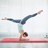 WolfWise 180x60cm Tapis de Gymnastique Tapis d'Exercice Épais Pliable en Trois pour Sport Fitness Yoga Anti-dérapant Nettoyage Facile