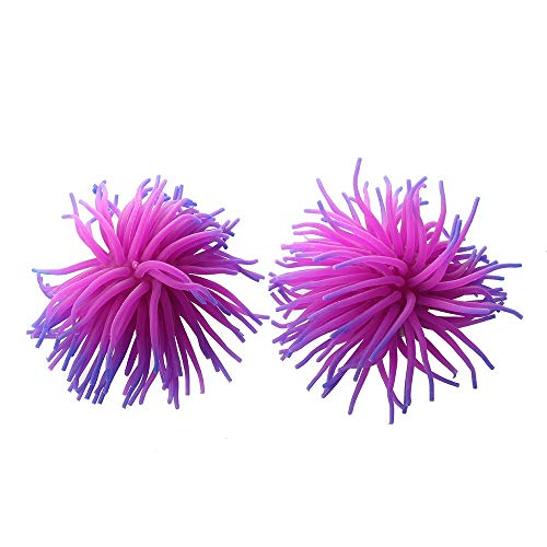 JPISABB 2 x Silicone Aquarium Fish Tank Coral Ornamente Decorazione -Silicone Aquarium Fish Tank Decor Artificiale Coral Submarine Decoration