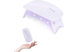 Aokitec Mini UV LED Nagellampe, Tragbarer Nageltrockner für alle Gelnagellacke, Aushärtungswerkzeug in Mausform Kompakt Leich