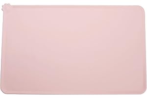Meow&Woof Premium-Silikon-Hundefuttermatte rutschfeste wasserdichte Napfunterlage Hund Katzen 48x30cm Haustier-Tischset für Futter Wasser Hundenapf Unterlage Napfunterlageverhindert Verschütten-Rosa