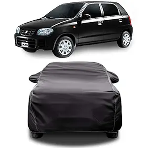 SHAWK Water Resistent - Dust Proof - Car Body Cover for Compatible with Maruti Suzuki Old Alto LXI Car Cover - UV Proof - Car Body Cover (Grey)