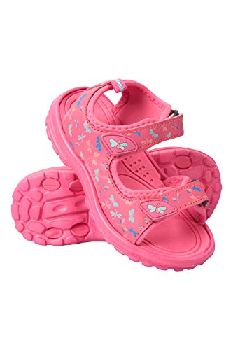 Mountain Warehouse Sandalias Sand para niña - Chanclas de Neopreno para niños, Calzado de Verano con Suela Resistente, Calzado con Tira en el talón Desmontable para niños Rosa Brillante 34