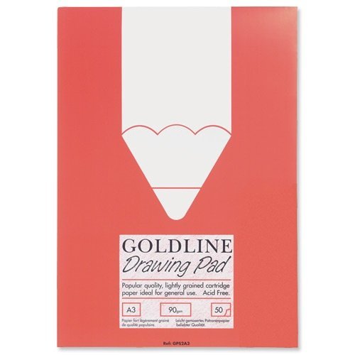 3X Silvine Popular Drawing Pad Acid-free Cartridge Paper 90gsm 50 Sheets A3 Ref GPS2A3