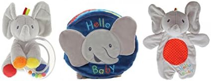 Flappy The Elephant Soft Book, Comfort Toy and Rattle