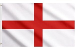 JOKESHOP 1x Large St George's Cross Flag England Flag - 5FT x 3FT Double Stitched Premium Quality Polyester English Banner with Metal Eyelets for Sports & National Events