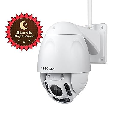 Foscam FI9928P – Caméra IP Wifi Extérieure motorisée – HD – Infrarouge 60 m