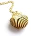 OverDose Seashell Locket Pendant Gold Locket Gold Brass Sea Shell Necklace