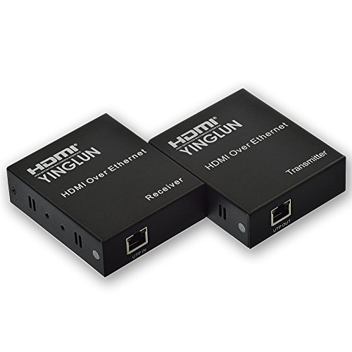 YINGLUN 3D HDMI Extender über Ethernet CAT5E/CAT6 Kabel TCP/IP Standard Sender HD Video Quellegerät verteilt von Netwerk Router oder Ethernet Switch bis 393ft