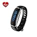 Produktbild Smart Armband: Fitness Activity Tracker Herzfrequenz Blutdruck Monitor Smart Wristband Wasserdichte Sportuhr mit Pedometer Sleep Monitor für iPhone Android, Schwarz