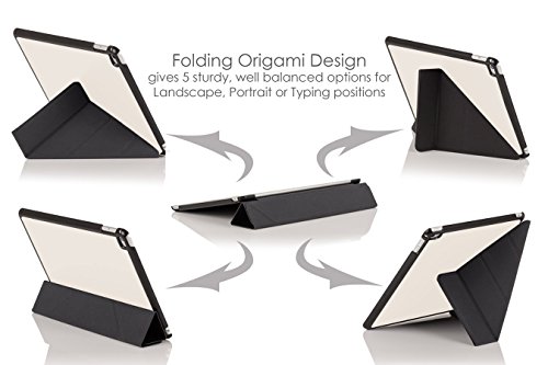 Forefront Cases® Neue Origami Hülle Tasche Case Cover für Apple iPad Mini 4 / 4th Generation (September 2015) – Rundum-Geräteschutz und intelligente Auto-Sleep-Wake-Funktion – inkl. Eingabestift - 3