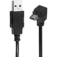 CY Mini USB 5pin Up Angled 90 Degree Male to USB 2.0 A Male Data Cable 50cm