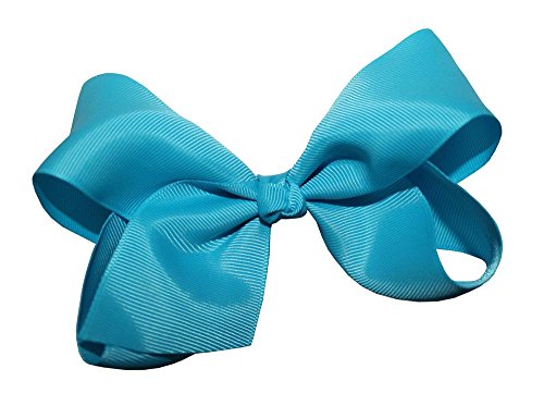 Kobwa(TM) Boutique Blue Elegant Handmade Kids Bowknot Alligator Hair Clips With Keyring