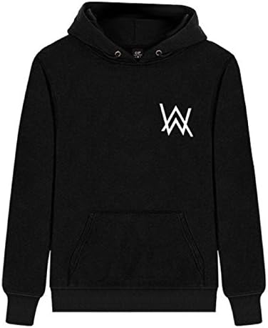 Abbigliamento Cosplay Uomo Sweatshirt Long Sleeve With Hood and Pockets For Men and Women DJ Music Black Color Cosplay (Size L)