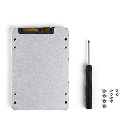 CSL 2,5″ mSATA zu SATA Adapter-Gehäuse / Festplatten-Gehäuse / Laufwerksrahmen | Konverter Adapter | bis zu 6 Gbit/s | 7mm | silber | Aluminium - 3
