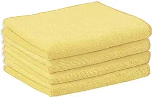 Sheen Microfiber Vehicle washing Cloth || Vehicle washing cloth || GSM 270 || Size 30X40 || Microfiber Cleaning Cloth (4,Yellow)