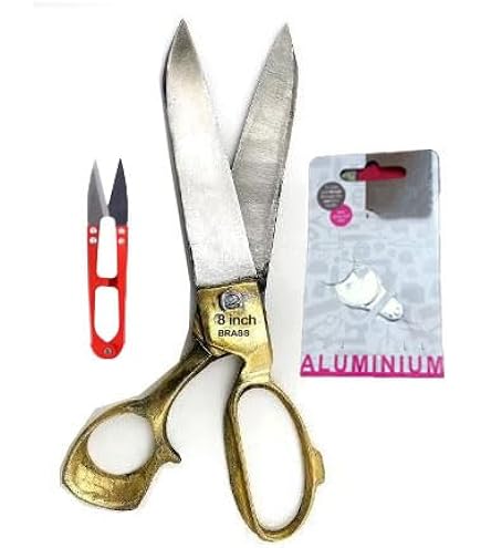 HPGM Professional Ergonomic Kainchi 10Inch, Brass Handle Scissors