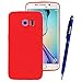 Produktbild Yokata Samsung Galaxy S6 Edge Hülle Weiche Silikon Handyhülle Schutzhülle TPU Handy Tasche Schale Etui Weich Silicone Bumper Ultra Dünn Slim Schlank Matt Handytasche Premium Kratzfest Anti-Fingerprint Clear Backcover Schutz für Samsung Galaxy S6 Edge Case Cover - Rot
