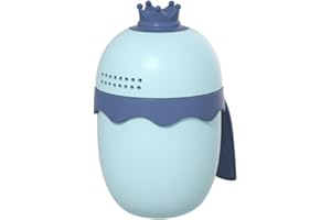 Miss-shop Taza de Champú de Ducha,Bath Shower Cup para Bebé Waterfall Bad Rinser Champú Enjuagadora Jarra para Protección de Seguridad para Niños y Ancianos, BLU