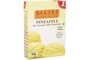 GENERIC BAKERS Classic & Delightful Pineapple Ice Cream Powder, Easy to Make No Sugar Needed Perfect Dessert Mix - 100g (Pack Of 1)