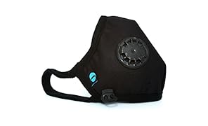 Cambridge Mask Company Basic N95&nbsp;lavabile anti inquinamento Respiratore con cinghie regolabili, Nero, XL: 175x220mm, 90+kg (Adult)